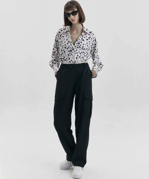 Широкие брюки карго 2125 (Black)
