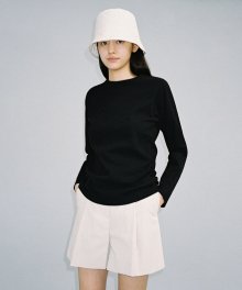 Rib basic tee (black)