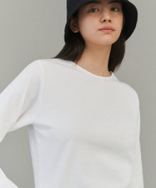 Rib basic tee (White)