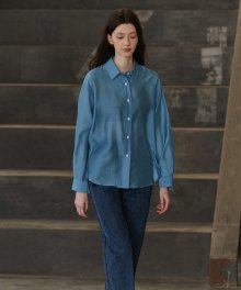 Leeway silk shirt (Blue)