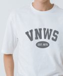 밴웍스(VANNWORKS) VNWS 아치 로고 반팔 티셔츠 (VS0011) 화이트_그레이