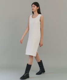 Frill sleeveless dress (Ivory)