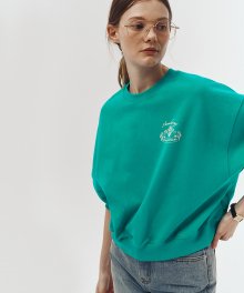 ACADEMY CROPPED SWEATSHIRT GREEN_UDTS3A202E2
