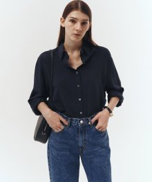 SILKLY BLOUSE FRENCH NAVY_UDBL3A201N2