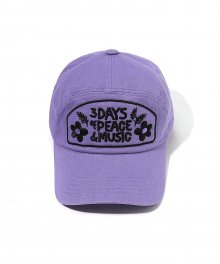 Peace and Music Pannel Cap Purple