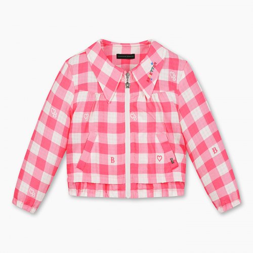 베네통키즈(BENETTONKIDS) 깅엄 하트 점퍼_QAJP05331PK - 사이즈 & 후기 | 무신사