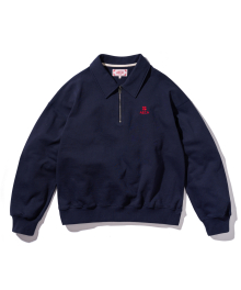 EVERYDAY AECA CLOVER COLLAR SWEAT-NAVY