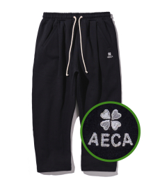 EVERYDAY AECA CLOVER STRAIGHT SWEAT PANTS-BLACK