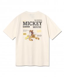 [Lee x Disney] 카우보이 미키마우스 그래픽 티셔츠 에크루