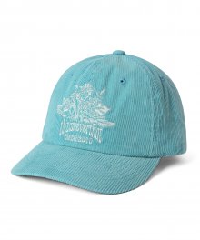 Flower Embroidered Cap Teal
