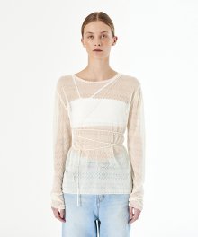 TIE UP LACE KNIT (ivory)