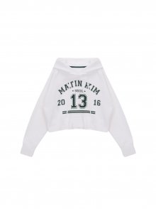 MATIN ARCH CROP HOODY IN IVORY