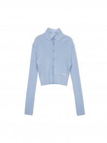 AIRY BUTTON COLLAR CARDIGAN IN SKY