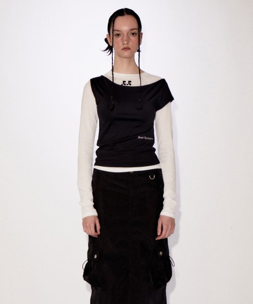 ☆人気☆【Rest&Recreation】☆RR UNBALANCE SLEEVE TO.P☆ rest & recreation] RR UNBALANCE SLEEVE TOP - SKYBLUE 正規