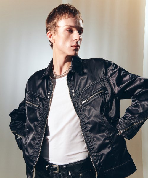 NEXTDOORLIPS ZIPPER TRUCKER JACKET