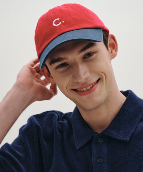 클로브(CLOVE) Basic Fit Ball Cap Colorblock (Red) - 사이즈