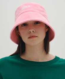 [23SS clove] Logo Terry Bucket Hat (Pink)