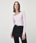 Color Block Halter Neck T-Shirt, Lavender Pink