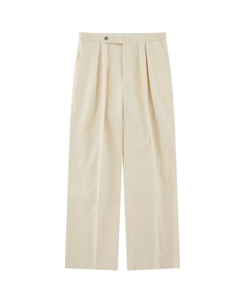 [Easy line] Herringbone cotton Wide штаны (ECRU)