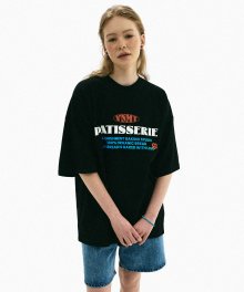 Patisserie oversize t-shirt _black