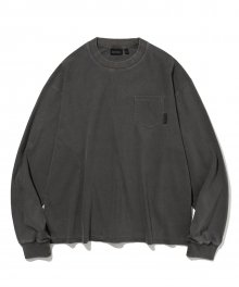 dyeing pocket l/s tee pigment charcoal