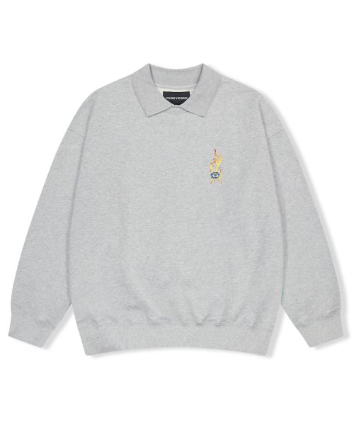 예스아이씨(YESEYESEE) Soki PK Sweatshirts Grey - 사이즈