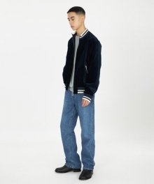 Straight Denim Pants (M) - Medium Blue