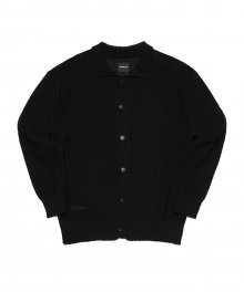 COLLAR BUTTON SUMMER CARDIGAN BLACK