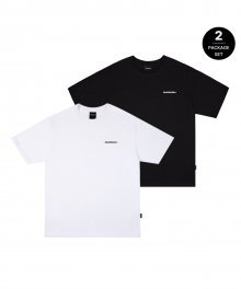 TWO PACK T-SHIRT (WH+BK)