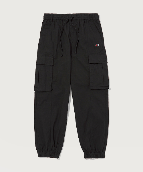 우븐 립스탑 카고 팬츠 Black