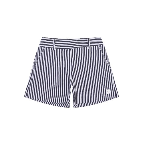 striped shorts black and white