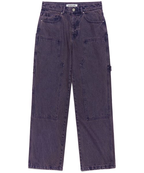 Studio Citizen Carpenter Pants in Purple Corduroy Check Print