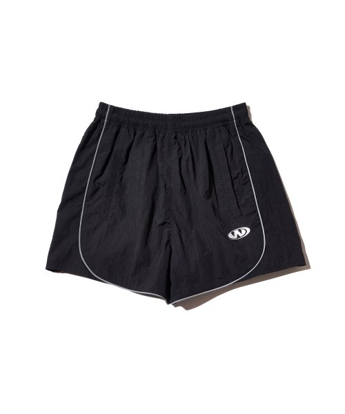パンツ WOOALONG Track logo piping short pants BLACK WF1WHP272BK 우알롱(WOOALONG) Track logo piping short pants - BLACK