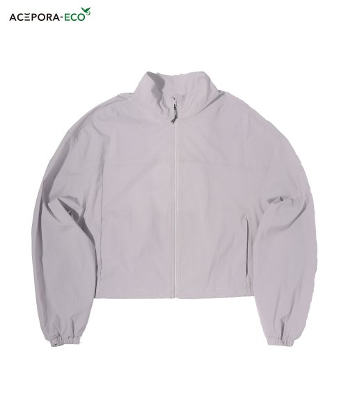 Женская укороченная куртка из нейлона-жатки (Grey)