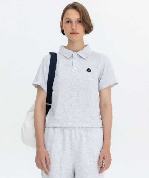 EMBLEM PATCH POLO TEE - MELANGE серый