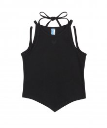 CUT OUT SLEEVELESS TOP BLACK