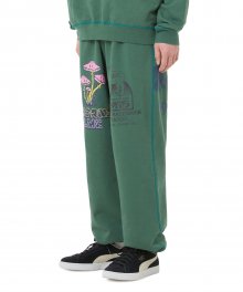 THORNS COLLAGE CNTRST ST SWEATPANTS dark green