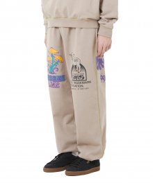 THORNS COLLAGE CNTRST ST SWEATPANTS sand