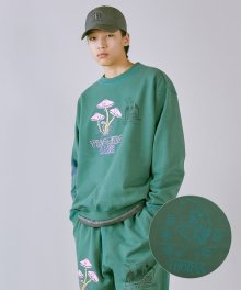 THORNS COLLAGE CNTRST ST SWEATSHIRT dark green