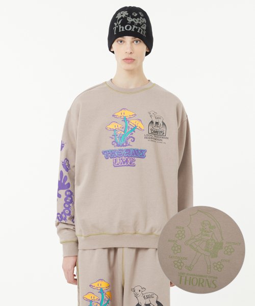 ★2022FW新作★LMC★THORNS COLLAGE CNTRST ST SWEATSHIRT 엘엠씨 LMC - 스트릿 컬쳐 기반 & 패션 브랜드