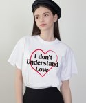 러브참(LOVECHARM) [하트 그래픽 티셔츠] I don’t understand Love Lettering T-shirt