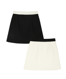 emma tweed mini skirt - 2COL