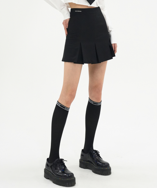 MUSINSA | AVANDRESS Stacey Pleated skirt BLACK