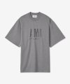 남성 로고 프린트 반소매 티셔츠 - 헤더 그레이 / UTS003725055SS22
