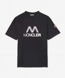 남성 로고 프린트 반소매 티셔츠 - 블랙 / H10918C00038829H8999SS22
