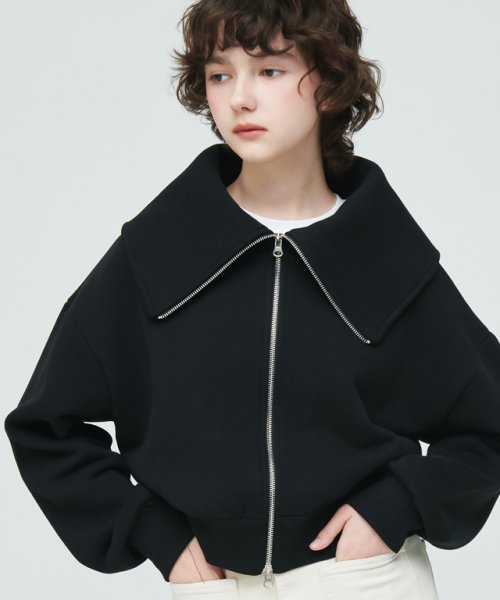 론론(RONRON) SAILOR SWEAT ZIP UP BLACK - 사이즈 & 후기 | 무신사