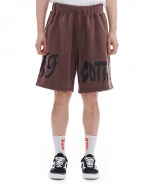 [Archive Bold X Gotter Gallery] LOGO SWEAT SHORTS (BROWN)