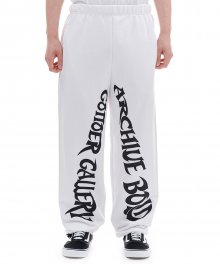 [Archive Bold X Gotter Gallery] INSIDE LOGO SWEAT PANTS (WHITE)