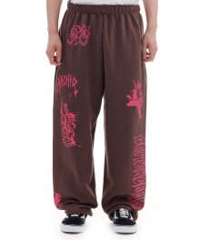 [Archive Bold X Gotter Gallery] OVERDYED SWEAT PANTS (BROWN)