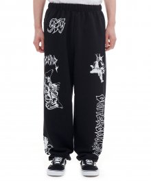 [Archive Bold X Gotter Gallery] OVERDYED SWEAT PANTS (BLACK)